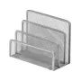 Soporte para correo Forpus, plata, 3 secciones, chapa perforada 1006-102