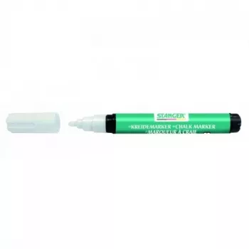 Rotulador de tiza Stanger 620000-1, blanco, punta biselada 3–5 mm