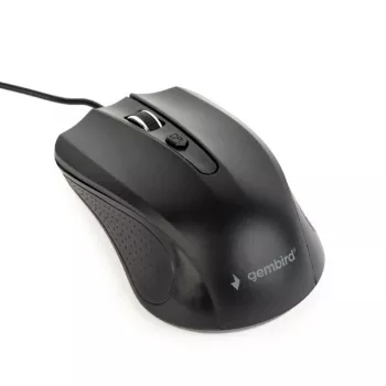 Ratón óptico negro USB cable de 1,8 m
