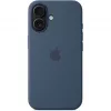 Apple MYY23ZM/A funda de silicona con MagSafe para iPhone 16, azul denim