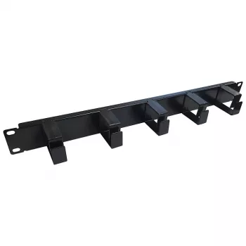 Extralink Organizador de cables, 1U con soportes de plástico