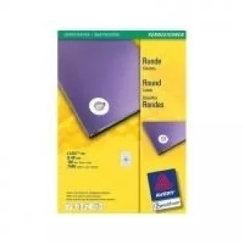 Avery L3415 - Etiquetas redondas - Blanco - 40 mm redondo - 2400 uds. (100 hojas x 24) (L3415-100)