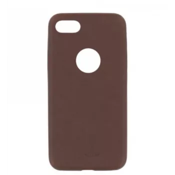 Funda Tellur fina de piel sintética para iPhone 8 — marrón