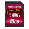 Memoria flash Transcend 16GB SDHC Class 10 UHS-I 600x TS16GSDHC10U1