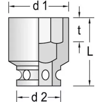 Vaso de impacto para atornillador Gedore 6282710 Peso 444 g