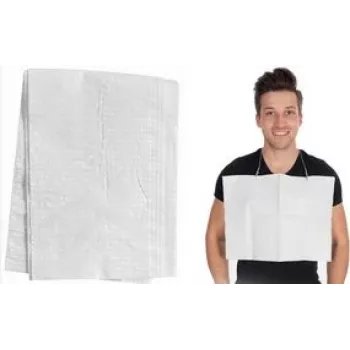 HYGOSTAR Babero para pacientes, 460 x 330 mm, blanco