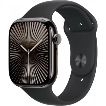 Apple Watch S10 Titanio Pizarra Correa deportiva Negro- S/M GPS + Cellular 46mm MWYD3QF/A 2024