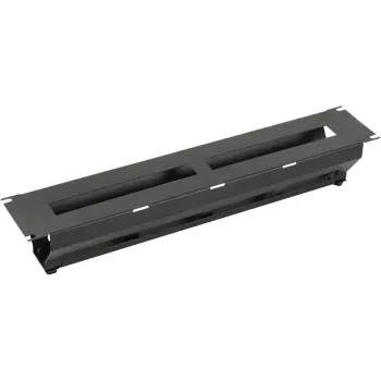 Panel de gestión de cables LOGON RAO425BL 2U negro 19 pulgadas