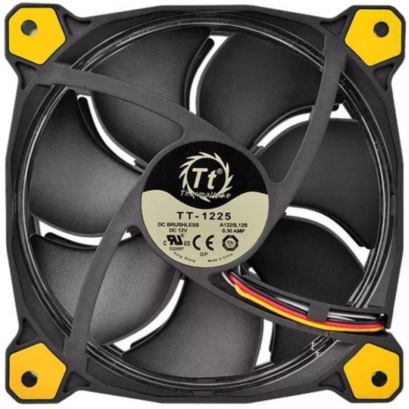 Ventilador de carcasa Thermaltake Riing 14 LED 140mm negro/amarillo