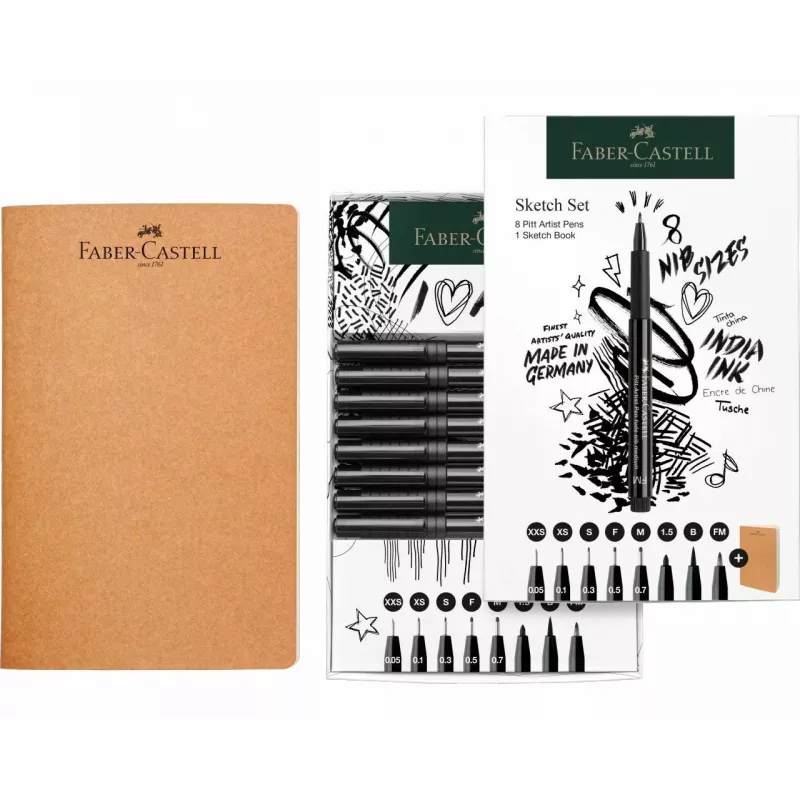 Rotulador Faber-Castell 267102 Multi negro 8 uds. punta redonda