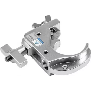 Gancho de teatro EUROLITE TH50-75 plateado – pinza de iluminación escénica ajustable TH50-75, color plateado