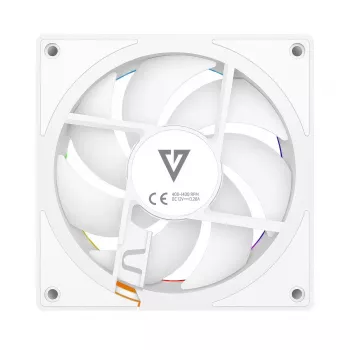 Ventilador de caja MODECOM VOLCANO LOOP 120 ARGB Reverse Fan blanco 120 mm, PWM, 400–1400 RPM