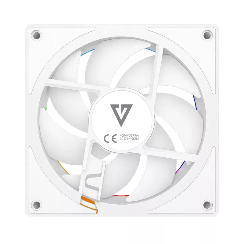 Ventilador de caja MODECOM VOLCANO LOOP 120 ARGB Reverse Fan blanco 120 mm, PWM, 400–1400 RPM
