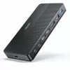Docking station UNITEK D1103A01 USB4 con cable negro 100W Power Delivery