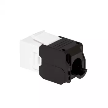 Módulo Keystone LogiLink NK4066 plano negro blanco RJ-45