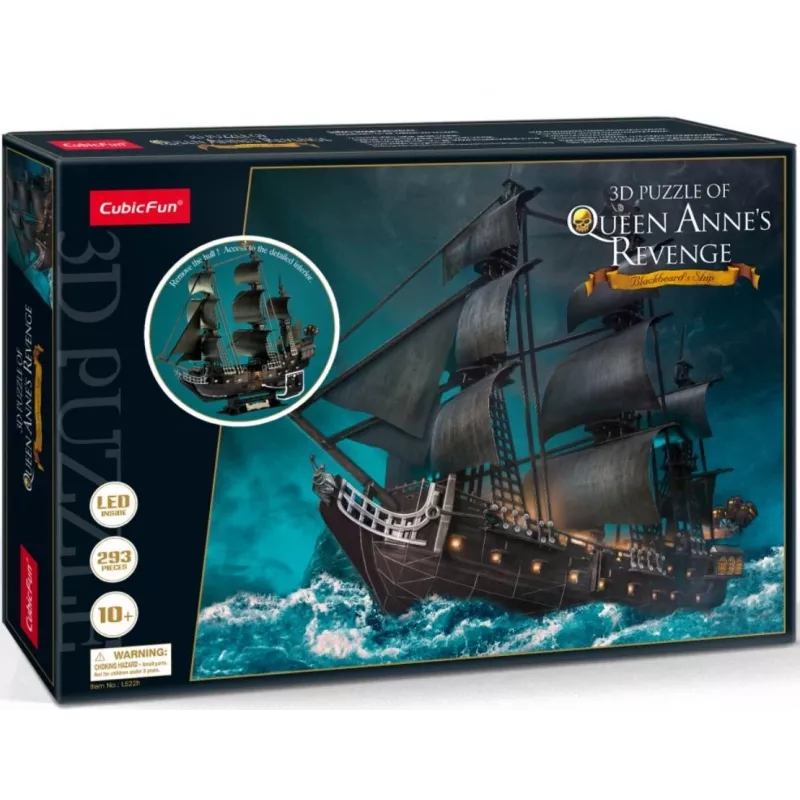 Puzle 3D LED Queen Annes L522H — maqueta decorativa iluminada con iluminación LED
