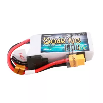 Batería Gens ace Soaring 1000mAh 11,1V 30C 3S1P Lipo Pack