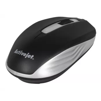 Ratón inalámbrico ActiveJet AMY-313, receptor RF-Nano, óptico 1200 DPI, ambidiestro, 3 botones, pila AA