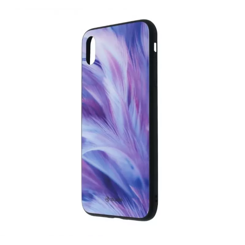 Funda para móvil Tellur Cover Glass Print para iPhone XS Max — trasera de cristal impresa funda protectora