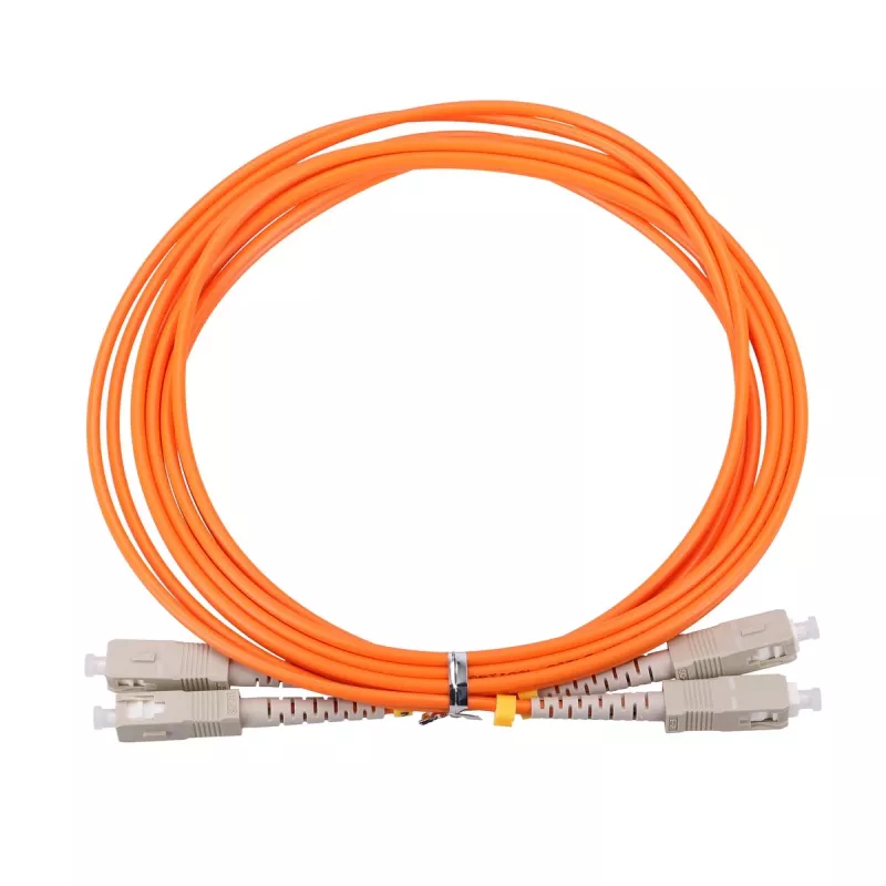 Cable de fibra óptica Extralink EX.3692 — FTTH OM2 SC‑SC, 1 m, dúplex completo, rojo