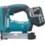 Grapadora a batería DST221RTJ, 18 voltios, grapadora eléctrica azul/negro, 2x batería de litio 5,0 Ah, en MAKPAC tamaño 2
