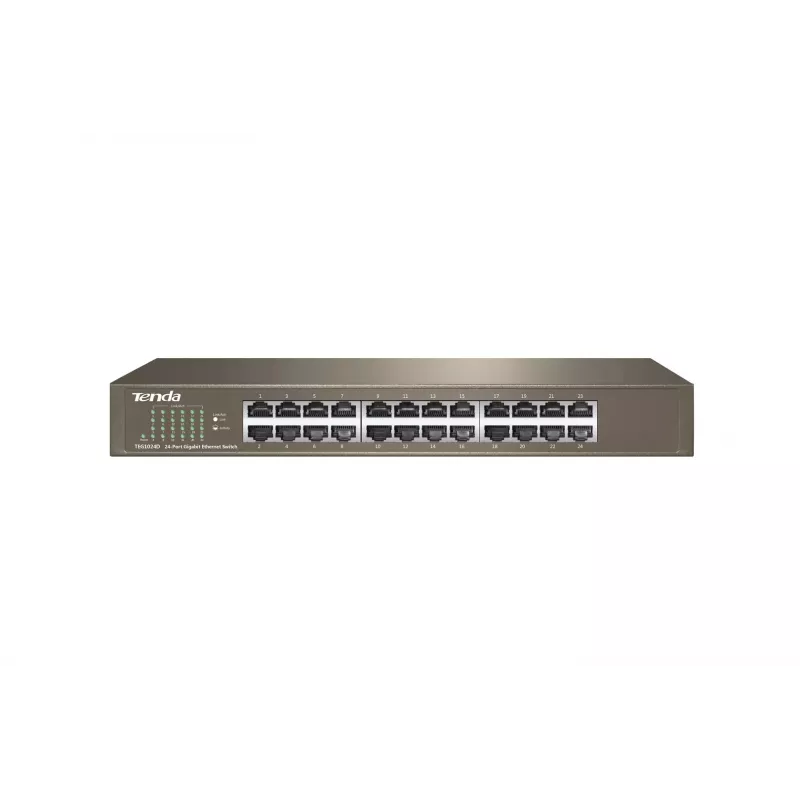 Switch no gestionado TENDA TEG1024D 24 puertos Gigabit Ethernet, 48 Gbps, tabla MAC de 8000, azul