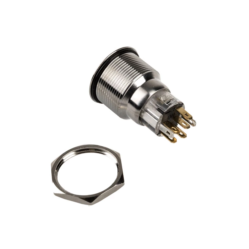 Taster DimasTech PD211 22 mm Silverline Dot RGB — interruptor de panel antivandálico