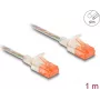 Cable de red DeLOCK RJ45 Cat.6A U/UTP fino 1 m transparente
