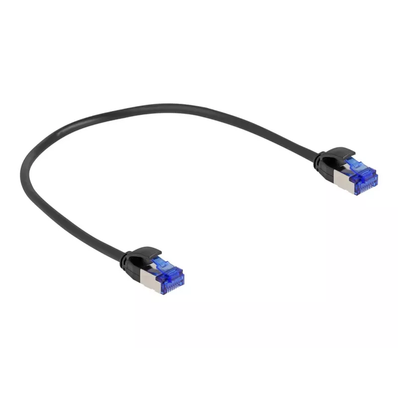 Cable de red DeLOCK RJ45 Cat.6A S/FTP fino 0,25 m negro