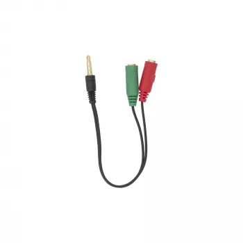 Cable de audio SBOX 35M-2X35F 0,2 m 3,5 mm 2 x 3,5 mm Negro