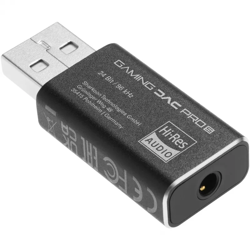 Sharkoon Gaming DAC Pro S V3 Tarjeta de sonido externa, negro