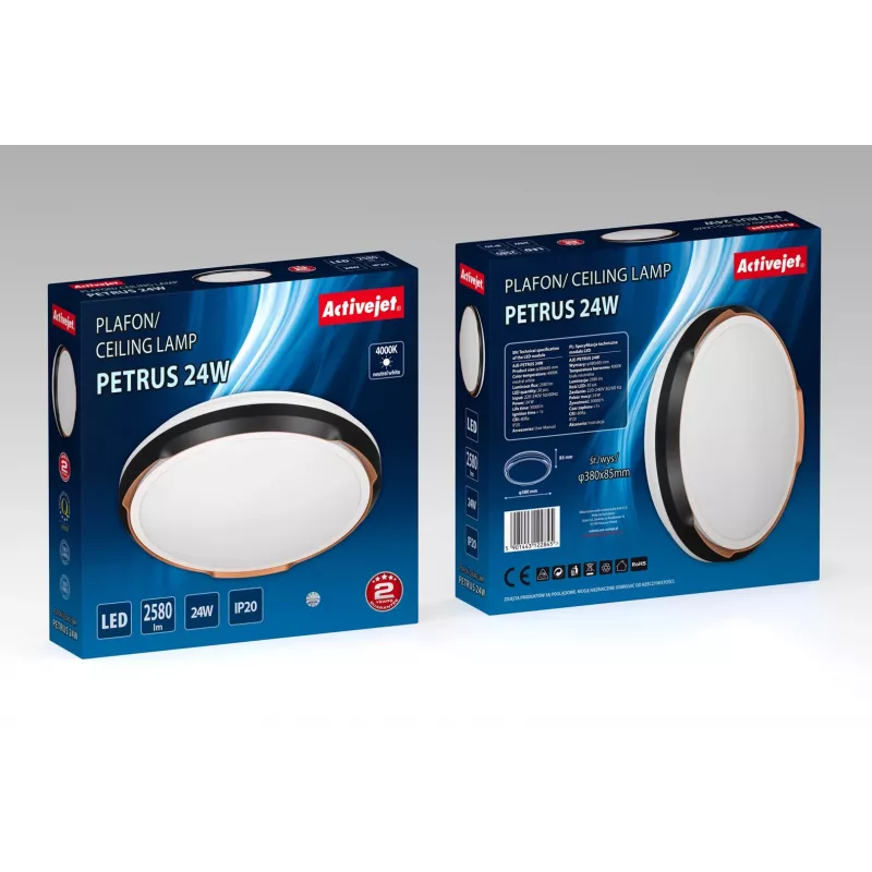 Lámpara de techo LED Activejet AJE-PETRUS 24W