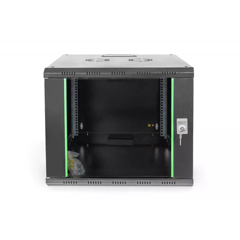 DIGITUS Professional Unique DN-19 09U-6/6-SW - armario - rack de red - apto para montaje en pared - negro, RAL 9005 - 9U - 48,3 cm (19) (DN-19 09U-6/6-SW)