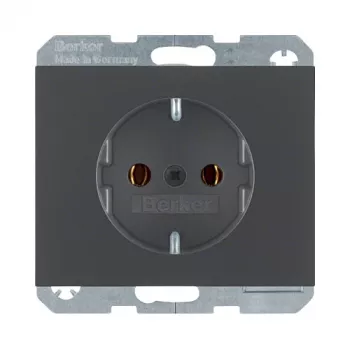 Toma de corriente Type F Berker 47157006, 16 A, 250 V, antracita, carcasa de termoplástico