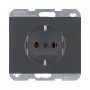 Toma de corriente tipo F Berker 47157006, 16 A, 250 V, antracita, carcasa de termoplástico