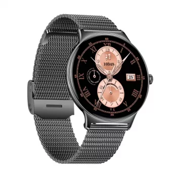 Smartwatch Colmi V89 acero negro con medidor de frecuencia cardíaca, sumergible