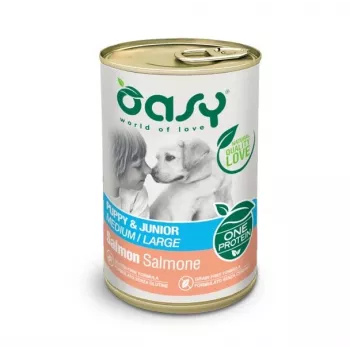 Oasy One Protein Puppy & Junior M/L salmón 400g