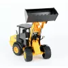 Bruder 02485 CAT cargadora de ruedas articulada compacta, vehículo de juguete a escala, de plástico