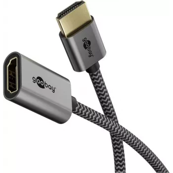 Adaptador flexible HDMI Ultra High-Speed, cable negro/dorado