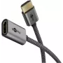 Adaptador flexible HDMI Ultra High-Speed, cable negro/dorado