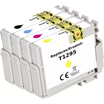 Renkforce pack combinado de tinta sustituye a Epson T1295 (C13T129540) compatible negro, cian, magenta, amarillo RF-I-T1291-4BKCMY4PK RF-5718864 (RF-5718864)