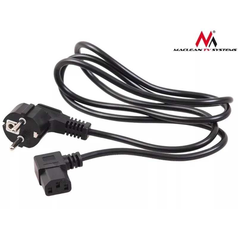 Cable de alimentación con conector de 3 clavijas en ángulo 3M MCTV EU-803