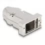 DeLOCK 67029 carcasa D-Sub para conector macho / hembra de 9 pines con alivio de tensión, aleación de zinc