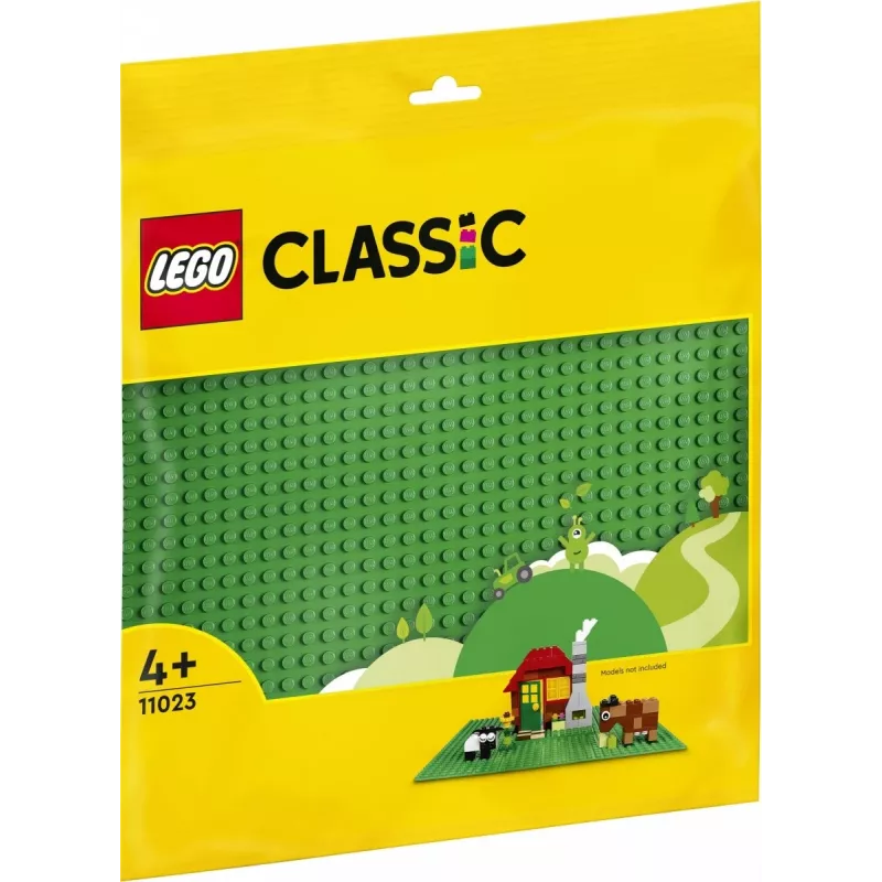 LEGO 11023 Classic Placa base verde cuadrada 32x32 tetones construcción césped base set de construcción y exposición individual