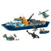 Juguete de construcción LEGO City barco de expedición ártica 60368 — 815 piezas, 7+ años, incluye 4 minifiguras
