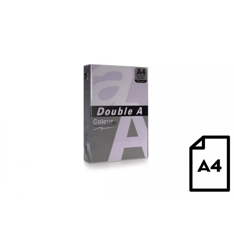 Papel de color Double A, 80 g, A4, 500 hojas, lavanda