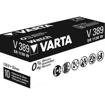 Pila desechable Varta Primary Silver Button 389