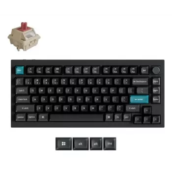 Teclado mecánico Keychron Q1 Ultra 8K — formato 75%, USB + RF inalámbrico + Bluetooth, RGB, negro