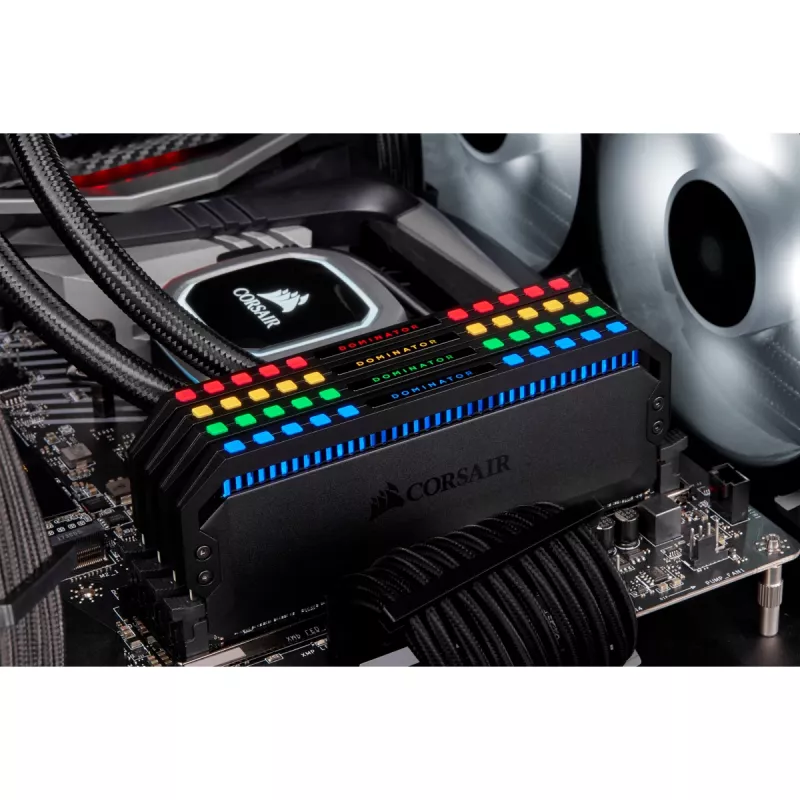 DIMM 16 GB DDR4-3200 2x 8 GB dual kit optimizado para AMD negro Dominator Platinum RGB INTEL XMP