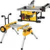 Sierra de mesa DEWALT 210 mm con soporte